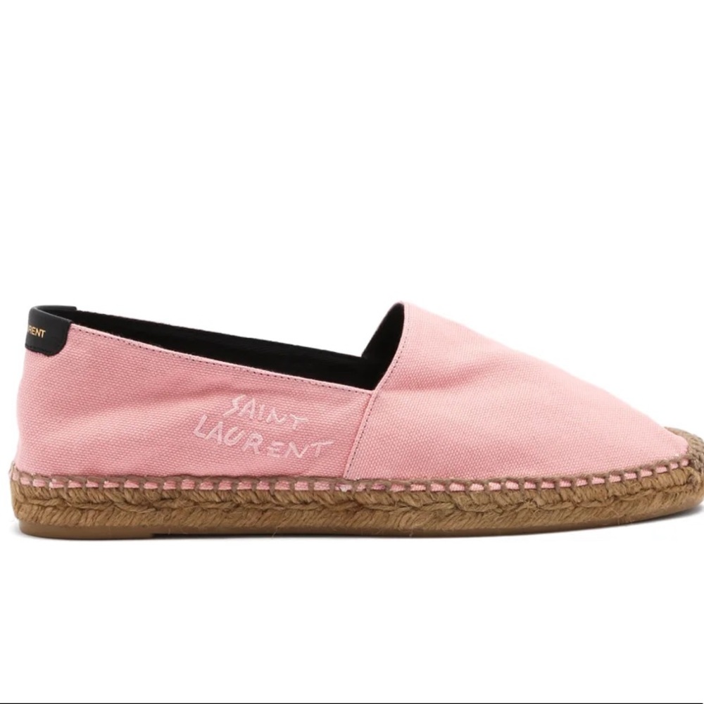 Saint Laurent pink logo espadrille nwb 39.5 - Picture 4 of 6